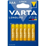 Alkaline batterier AAA Longlife - pakke med 6 stk. AAA batterier