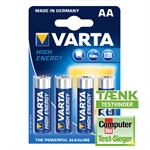 Varta High Energy AA Alkaline batteri - 4 stk.