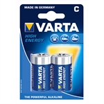 Varta High Energy C Alkaline batteri - 2 stk.