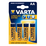 Varta Longlife Ekstra AA Alkaline batteri - 4 stk.