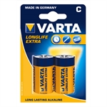 Varta Longlife Ekstra C Alkaline batteri - 2 stk.