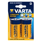 Varta Longlife Ekstra D Alkaline batteri - 2 stk.