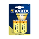 Varta Superlife C Brunstens batteri - 2 stk.
