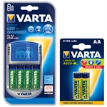 Varta Power play LCD oplader + 2 genopladelige AA batterier