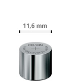 11,6 mm knapcelle batteri