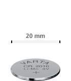 20 mm knapcelle batteri