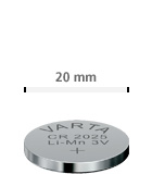 20 mm knapcelle batteri