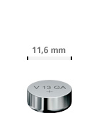 11,6 mm knapcelle batteri