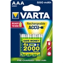 Genopladelig 4 stk 550 mAh batterier ACCU Power AAA -  ( Ready2use )