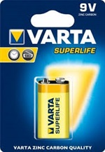 Brunstens 9V batteri - Superlife batteri - 9V