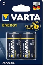 Alkaline Energy C batterier - pakke med 2 stk