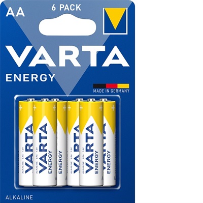 Alkaline Energy AA batterier - pakke med 6 stk