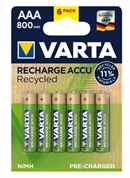 Genopladelig 6 stk 800 mAh batterier ACCU Power AAA - ( Ready2use )