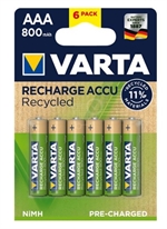 Genopladelig 6 stk 800 mAh batterier ACCU Power AAA - ( Ready2use )