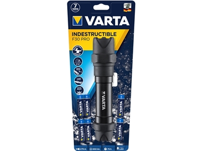 Varta indestructible F30 Pro lommelygte - mellem størrelse
