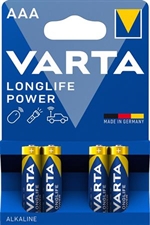 Alkaline batterier AAA Longlife Power - pakke a 4 stk. AAA batterier