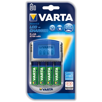 Varta Power LCD oplader på 2 timer - Oplader AAA og AA batterier