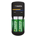 Varta Easy Energy Pocket oplader på 10-13 timer - Oplader AAA og AA batterier - Medfølgende batterier