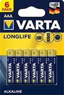 Alkaline batterier AAA Longlife - pakke med 6 stk. AAA batterier