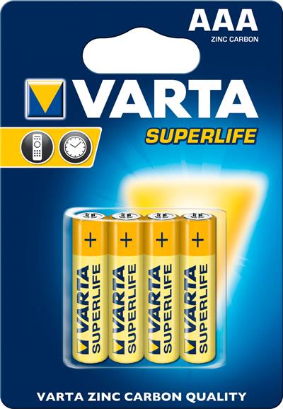 Brunstens batterier AAA Superlife - pakke med 4 stk. AAA Brunstens batterier