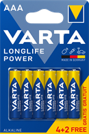 Alkaline batterier AAA Longlife Power - pakke a 6 stk. AAA batterier