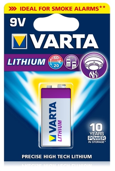 Lithium 9V batteri - Professional batteri - 9V