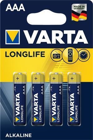 Alkaline batterier AAA Longlife - pakke med 4 stk. AAA batterier
