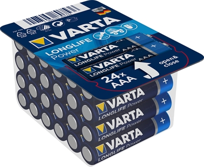 Alkaline batterier AAA Longlife Power - pakke a 24 stk. AAA batterier