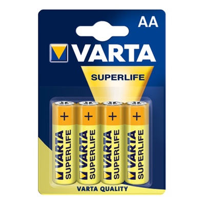 Brunstens batterier AA Superlife - pakke med 4 stk. AA Brunstens batterier