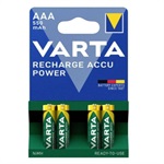 Genopladelig 4 stk 550 mAh batterier ACCU Power AAA -  ( Ready2use )
