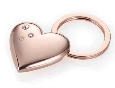 Troika nøglering i rosegold "MYROSY HEART" 