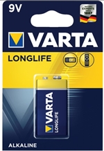 Alkaline 9V batteri - Longlife  batteri - 9V