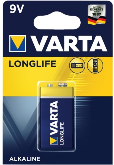 Alkaline 9V batteri - Longlife  batteri - 9V