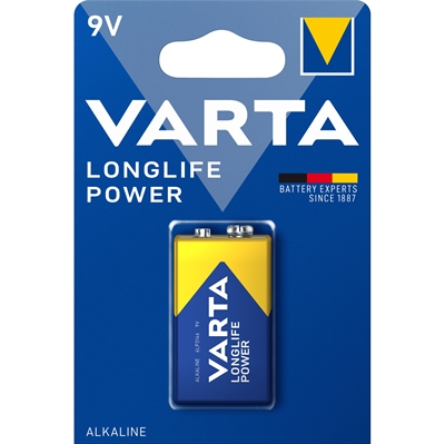 Alkaline 9V batteri -  Longlife Power batteri - 9V