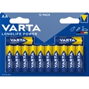 Alkaline batterier AA Power - pakke med 12 stk. Longlife Power AA batterier
